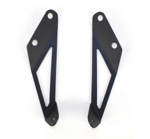 Jeep Wrangler JKU Unlimited Light Mount Brackets - Hood - Fishbone Offroad - FB21066 - Black - `07-`18